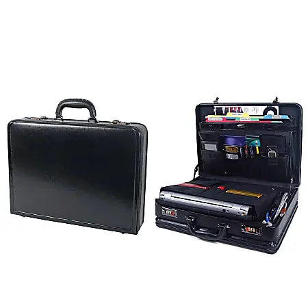 Grab Now Samsonite&reg; Bonded Leather Computer Attach&eacute;, Black
