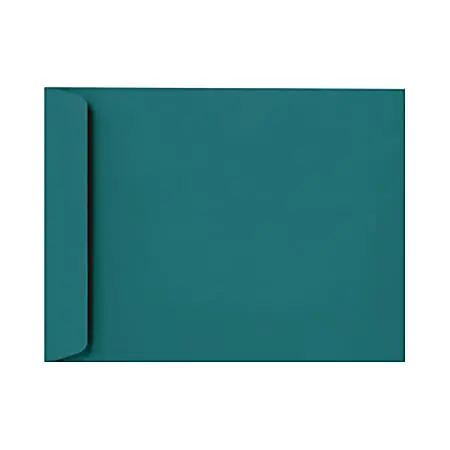 Trusted Brand LUX Open-End 9" x 12" Envelopes, Peel & Press Closure, Teal, Pack Of 250
