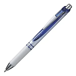 Pentel&reg; EnerGel Pearl Retractable Liquid Gel Pen, Medium Point, 0.7 mm, Pearl White Barrel, Blue Ink Luxury