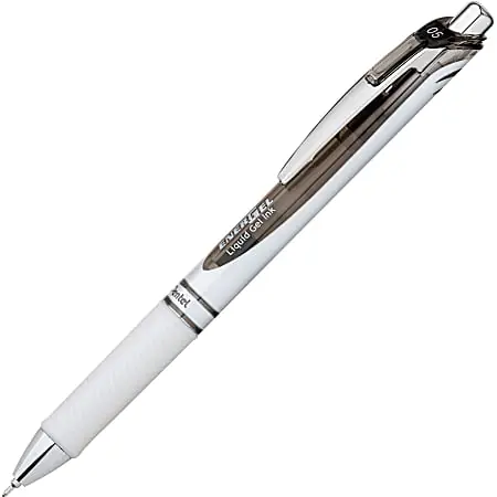 Affordable Pentel&reg; EnerGel Pearl Retractable Liquid Gel Pen, Fine Point, 0.5 mm, Pearl White Barrel, Black Ink