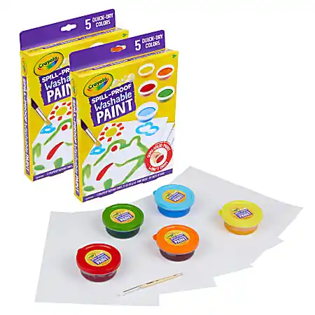 Crayola Spill-Proof Washable Paint Kits, 1.43 oz, Assorted, Bundle Of 2 Kits Seasonal Sale