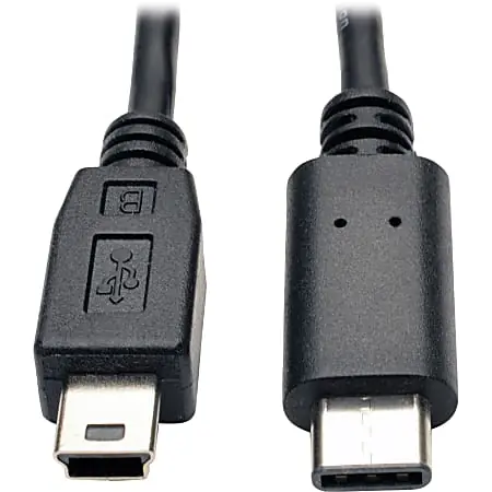 Seasonal Sale Tripp Lite USB 2.0 Hi-Speed Cable 5-Pin Mini-B to USB Type-C USB-C M/M 6ft, U040006MINI