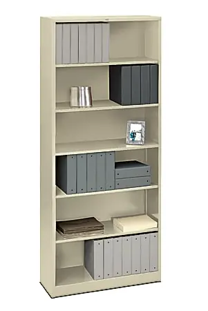 Next Day Delivery HON® Brigade® 6 Shelf Transitional Modular Shelving Bookcase, 81-1/8"H x 34-1/2"W x 12-5/8"D, Putty