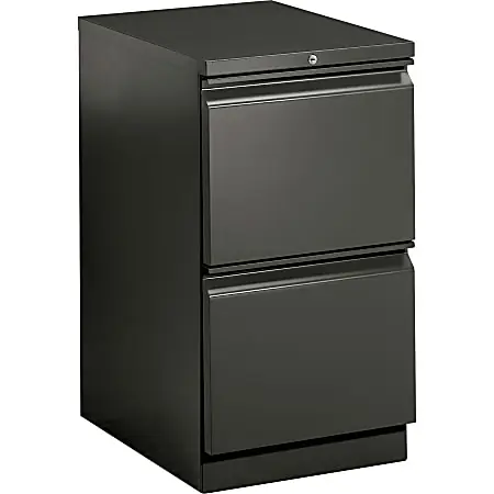 Same Day Shipping HON&reg; Brigade&reg; 15"W x 22-7/8"D Lateral 2-Drawer Mobile Pedestal File Cabinet, Charcoal