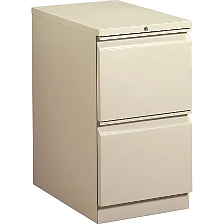 HON® Brigade® 15"W x 22-7/8"D Lateral 2-Drawer Mobile Pedestal File Cabinet, Putty Handmade