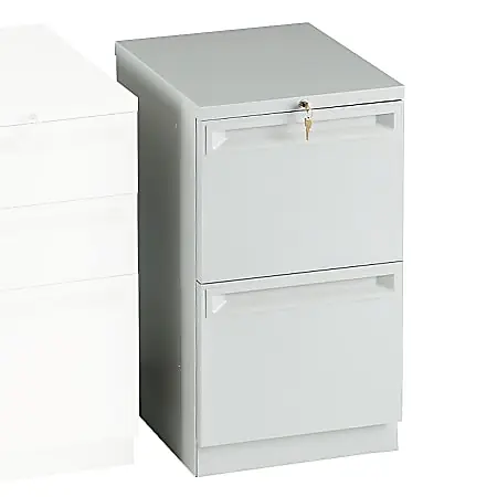Don’t Miss Out HON® Brigade® 15"W x 19-7/8"D Lateral 2-Drawer Mobile "R" Pull Pedestal File Cabinet, Light Gray