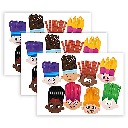 Free Returns Roylco Scissor Skills Hair Cut Paper, 32 Per Pack, Set Of 3 Packs