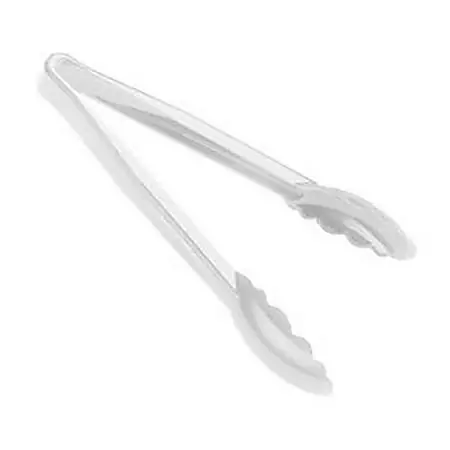 Premium Cambro Scalloped-Grip Tongs, 6", Clear