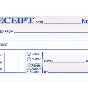Adams&reg; Money/Rent Receipt Books, 7 3/16" x 2 3/4", 2-Part, Carbon, 50 Set Book Next Day Delivery