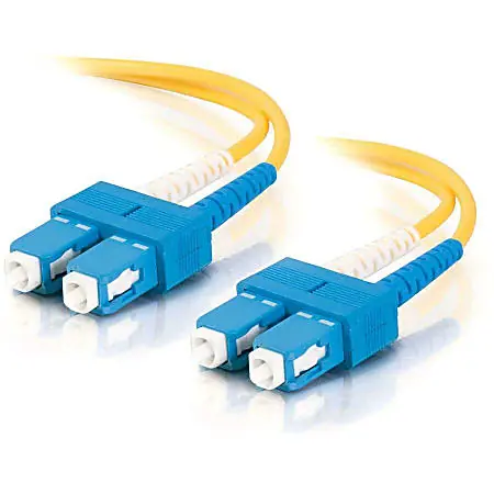 C2G 1m SC-SC 9/125 Duplex Single Mode OS2 Fiber Cable - Plenum CMP-Rated - Yellow - 3ft - Patch cable - 34538 Limited Offer