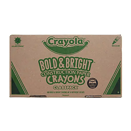 While Supplies Last Crayola&reg; Construction Paper Crayons, Assorted Colors, Box Of 400