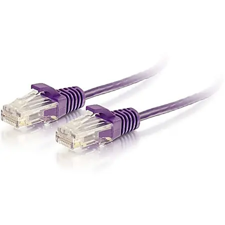 Super Sale C2G 3ft Cat6 Snagless Unshielded (UTP) Slim Ethernet Cable - Cat6 Network Patch Cable - PoE - Purple - 3 ft Category 6 Network Cable- 01181