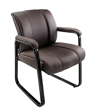 Fresh Stock Realspace® Bellanca Guest Chair, Brown/Black, BIFMA Compliant