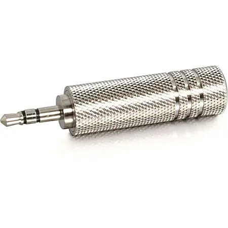 C2G 3.5mm Stereo Male to 6.3mm (1/4in) Stereo Female Adapter - 1 x Mini-phone Male - 1 x 6.35mm Audio Female - Metallic Silver Factory Price