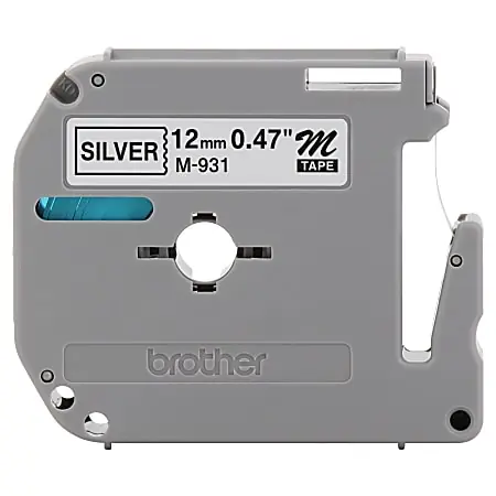 Brother&reg; M-931 Black-On-Silver Tape, 0.5" x 26.2' Instant Buy