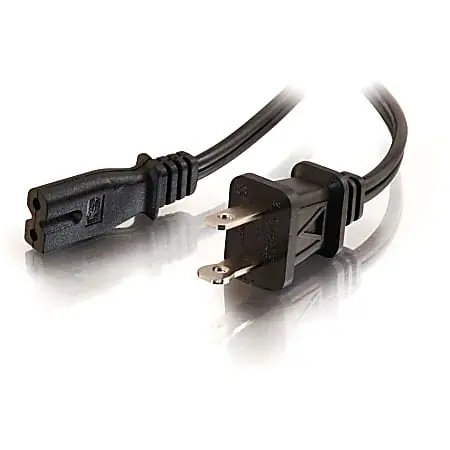 Handmade C2G 6ft 18 AWG 2-Slot Polarized Power Cord (NEMA 1-15P to IEC320C7) - 6ft