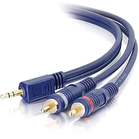 Crafted C2G 3ft Velocity One 3.5mm Stereo Male to Two RCA Stereo Male Y-Cable, 40613