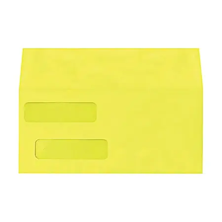 Price Drop LUX #10 Invoice Envelopes, Double-Window, Gummed Seal, Citrus, Pack Of 500