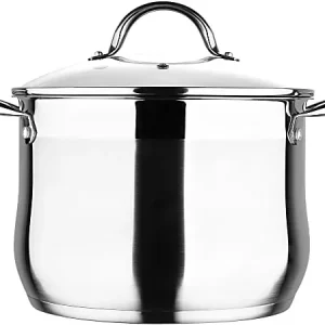 Bergner Stainless-Steel Induction-Ready Dutch Oven With Lid, 8 Qt, Stainless Steel Trusted Brand