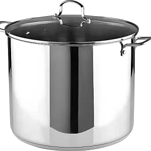 Bergner Essentials Stainless Steel Stock Pot, 12-Quart, Silver Clearance