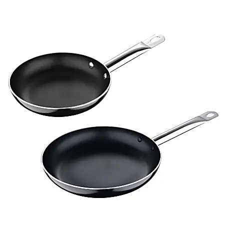 Bergner 2-Piece Aluminum Non-Stick Fry Pan Set, Black Buy Direct