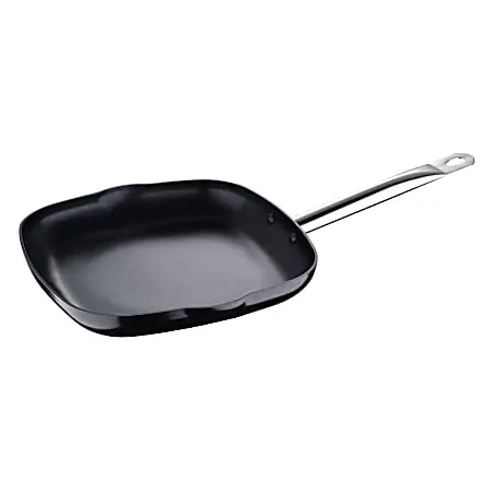 Fan Favorite Bergner Aluminum Non-Stick Grill Pan, 11", Black