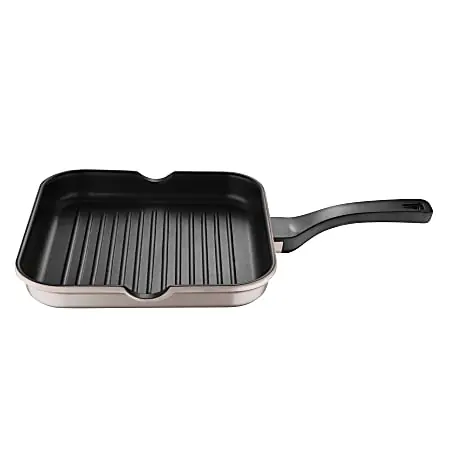 Limited Time Bergner Aluminum Grill Pan, 11", Champagne