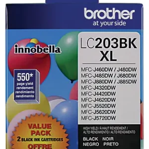 Brother&reg; LC203 Black High-Yield Ink Cartridges, Pack Of 2, LC2032PKS Limited Offer