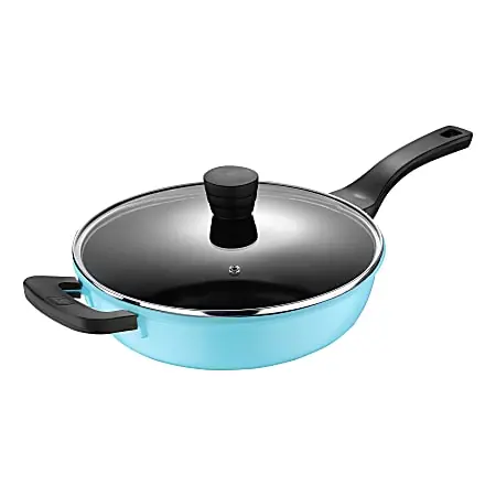 Bergner Covered Saut&eacute; Pan, 11", 4 Qt, Retro Blue No Minimum Order