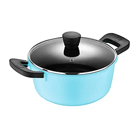 Fan Favorite Bergner 4.5-Quart Aluminum Dutch Oven, Retro Blue