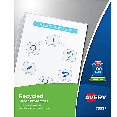 Last Chance Avery&reg; Economy-Weight Sheet Protectors, Box Of 100