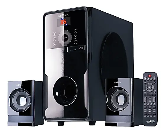 While Supplies Last BeFree Sound BFS-50 2.1-Channel Bluetooth® Surround Sound Speaker System, 14-3/4"H x 14-1/2"W x 12"D, Black, 99595508M