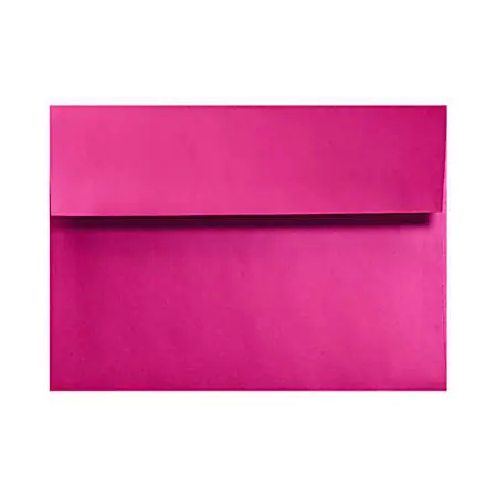 LUX Invitation Envelopes, #4 Bar (A1), Gummed Seal, Hottie Pink, Pack Of 500 Bulk Order