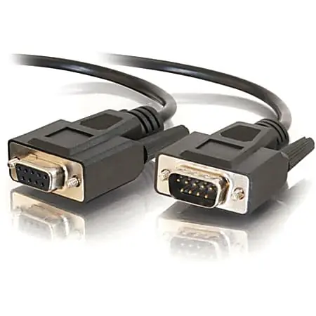 C2G - Serial extension cable - DB-9 (M) to DB-9 (F) - 10 ft - molded, thumbscrews - black Buy Today
