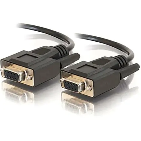 Bargain C2G - Serial cable - DB-9 (F) to DB-9 (F) - 15 ft - molded, thumbscrews - black