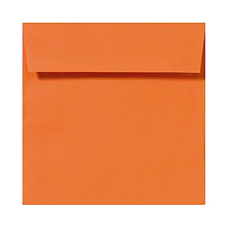 LUX Square Envelopes, 5 1/2" x 5 1/2", Peel & Press Closure, Mandarin Orange, Pack Of 1,000 Hot Deal