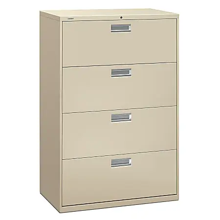 Clearance HON&reg; Brigade&reg; 600 36"W x 18"D Lateral 4-Drawer File Cabinet, Putty