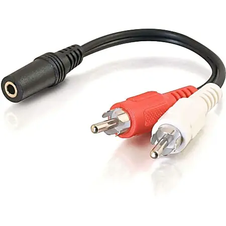 C2G 6in Value Series One 3.5mm Stereo Female To Two RCA Stereo Male Y-Cable, 40424 Discount