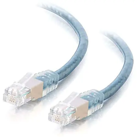 C2G 25ft High Speed Internet Modem Cable - Phone Cable - Transparent Blue - M/M - RJ-11 Male - RJ-11 Male - 25ft - Transparent Blue Low Price