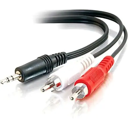 Popular C2G 6ft Value Series One 3.5mm Stereo Male to Two RCA Stereo Male Y-Cable - Mini-phone Male Stereo - RCA Male Stereo - 6ft - Black