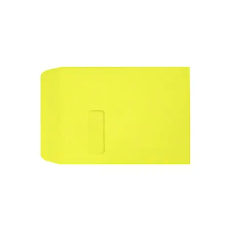 LUX #9 1/2 Open-End Window Envelopes, Top Left Window, Gummed Seal, Citrus, Pack Of 250 Next Day Delivery