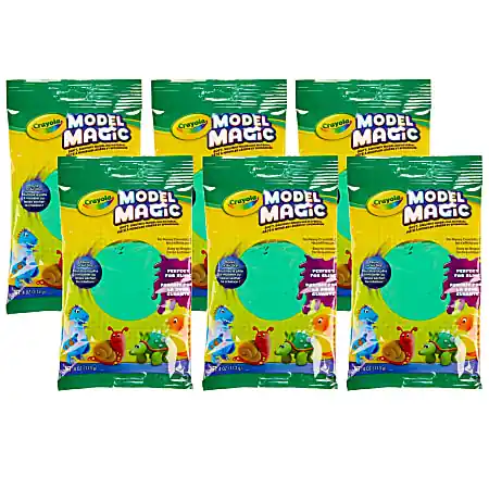 Low Price Crayola Model Magic Modeling Compound, 4 oz., Green, Set Of 6 Packs