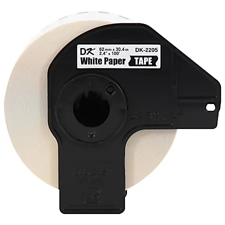 Grab Now Brother&reg; Genuine DK-220524PK Continuous Paper Label Rolls, 2-7/16&rdquo; x 100', Box Of 24 Rolls. 300 Labels per Roll
