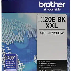Brother&reg; LC20 Black Extra-High-Yield Ink Cartridge, LC20EBK Luxury