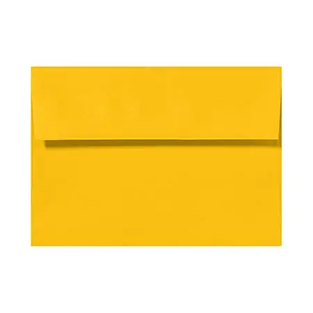 Best Choice LUX Invitation Envelopes, A7, Peel & Stick Closure, Sunflower Yellow, Pack Of 250