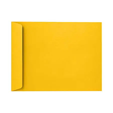 Next Day Delivery LUX Open-End 10" x 13" Envelopes, Peel & Press Closure, Sunflower Yellow, Pack Of 250