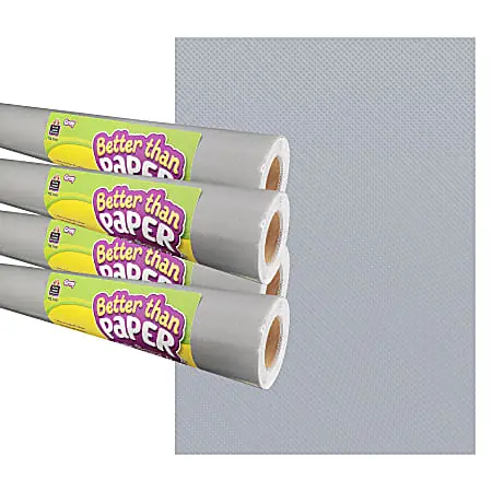 Teacher Created Resources® Better Than Paper® Bulletin Board Paper Rolls, 4' x 12', Gray, Pack Of 4 Rolls Don’t Miss Out