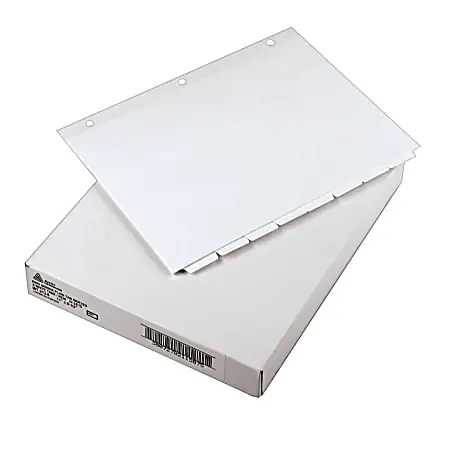 Avery&reg; Plain Tab Write-On Dividers, 8 1/2" x 11", White, 8-Tab, Case Of 24 Genuine