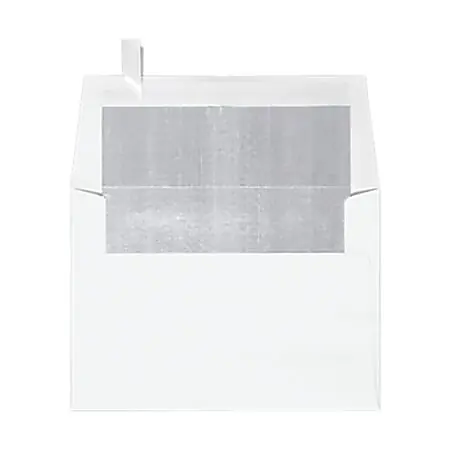 LUX Invitation Envelopes, A6, Peel & Press Closure, Silver/White, Pack Of 50 Flash Sale