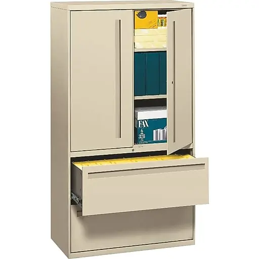 Best Choice HON 700 Series 2 Drawer Lateral File Cabinet w/Roll-Out & Posting Shelves, Putty, Letter/Legal, 36\\